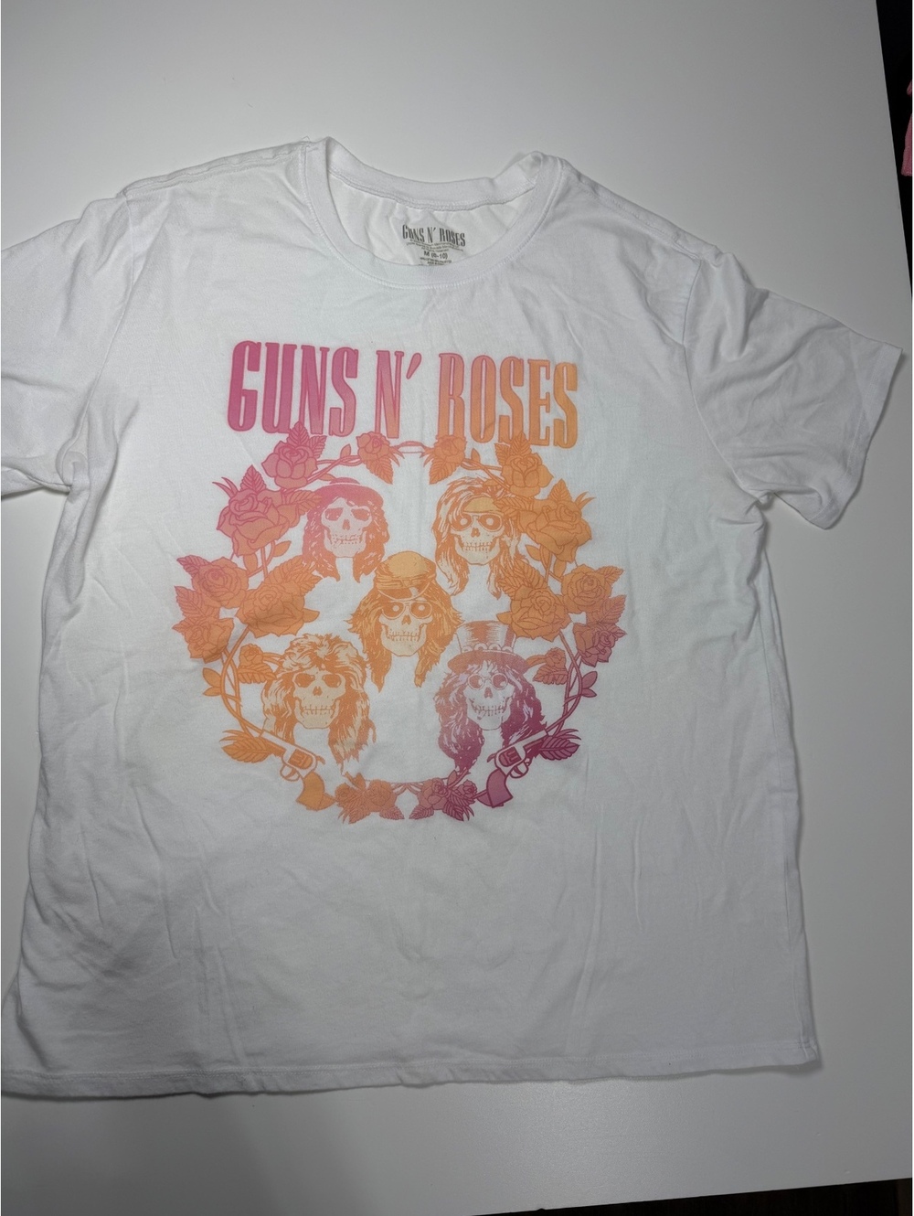Guns N' Roses White Graphic T-Shirt Size M